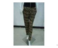 Leopard Print Women S Fashion Leggings Ladies Velvet Trousers Pants With Side Pockets