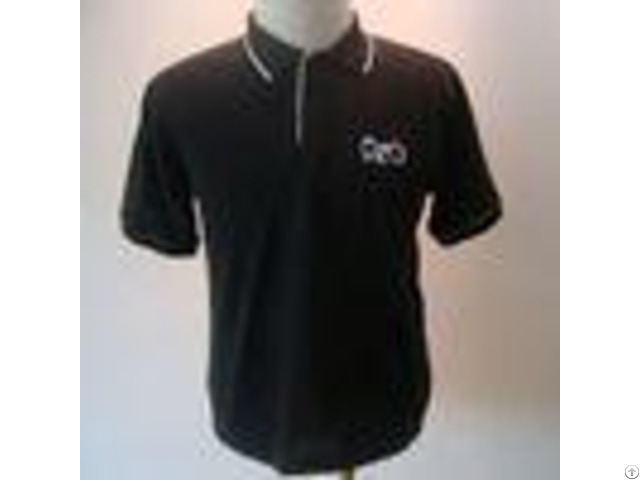 Black Mens Polo T Shirts Workwear For Fast Food Resturaunt Factories Promotions