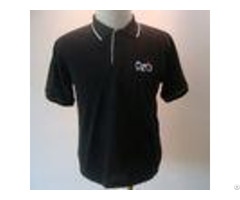 Black Mens Polo T Shirts Workwear For Fast Food Resturaunt Factories Promotions