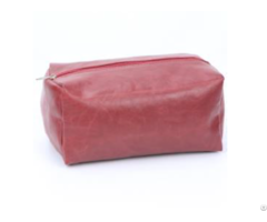 Red Crack Pvc Cosmetic Bag