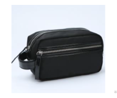 Black 1680d Enamel Pu Handle Cosmetic Bag