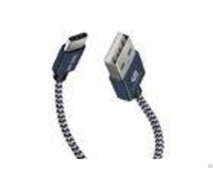 Endurable Usb Type C Charging Cable Sync Aluminum Alloy Connector Blue Color
