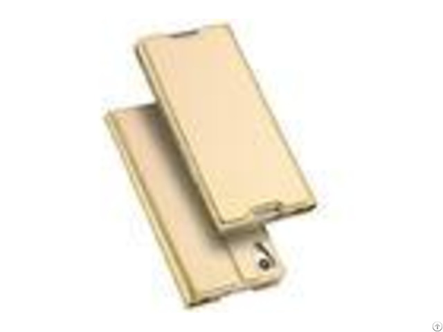 Durable Gold Sony Phone Covers Xa1 Ultra Magnets Pu With Stand Function