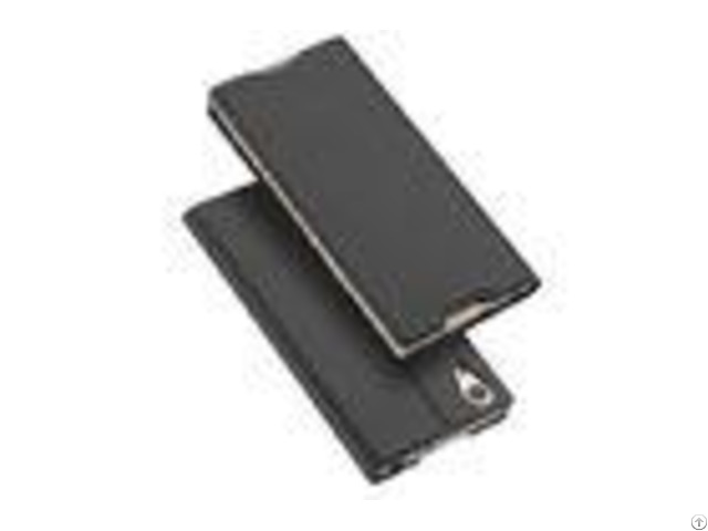 Black Sony Phone Covers Xa1 Pu Leather Magnets With Card Holder Kickstand