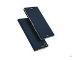 Premium Pu Sony Xperia Xz Cover Blue With Stand Function Magnets Card Slot