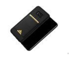 Skin Friendly Samsung Cell Phone Covers S8 Plus Pu Leather Slip Resistant Black Color