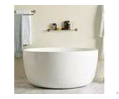 High End Cheap Small White Color Round Freestanding Bathtub With Overflow