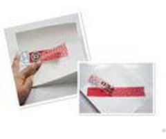 Pet Adhesive Security Labels Tamper Proof Tags With Water Glue