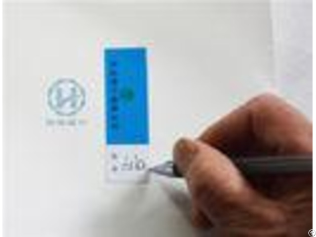 Signature Bank Checking Non Residue Security Labels With White Writing Paper