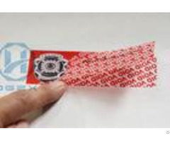 Anti Counterfeit Tamper Evident Seals Tape With Multi Color Printing