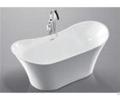 Deep Soaking Acrylic Oval Freestanding Tub For Small Spaces Hand Control