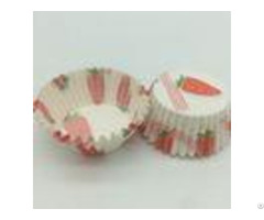 White And Red Greaseproof Cupcake Liners Disposable Baking Paper Cup Mini Strawberry Pattern
