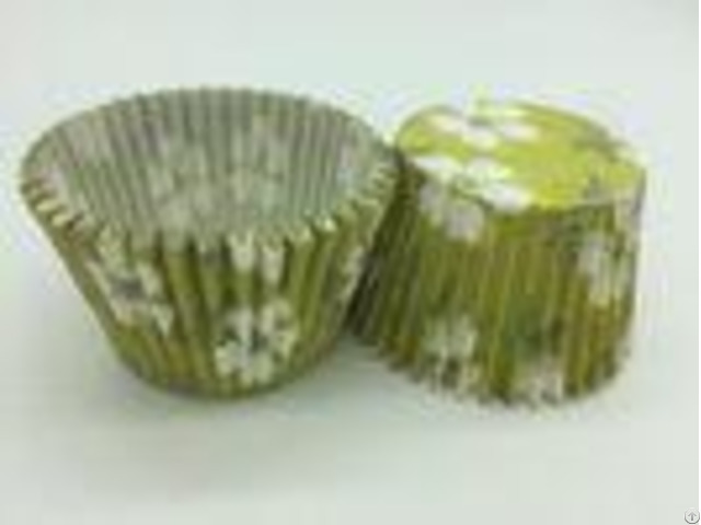 Green White Flower Greaseproof Cupcake Liners Disposable Mini Baking Tools Cake Decoration