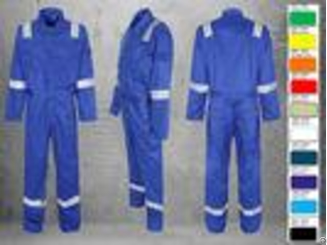 Blue Fire Retardant Waterproof Clothing Comfortable With Good Color Fastness