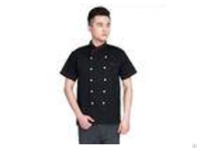 Black Personalized Custom Work Shirts Professional Chef Uniform For Kitchen