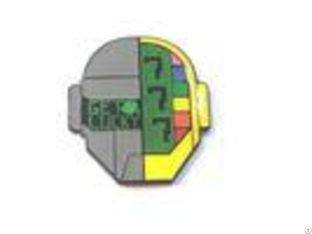 Custom Lucky Soft Enamel Lapel Pins With Epoxy Cover Robot Head Shape