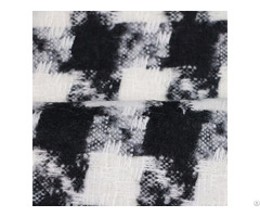 Black White 100 Percent Polyester Diamond Swallow Gird Woven Fabric