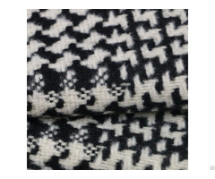 100 Percent Polyester Black And White Swallow Gird Woven Fabric