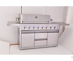 Outdoor 6 Burner Premium Gas Grill With Double Drawers And Doors