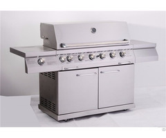 Full Stainless Steel 6 Burner Freestanding Outdoor Gas Grill With Doors