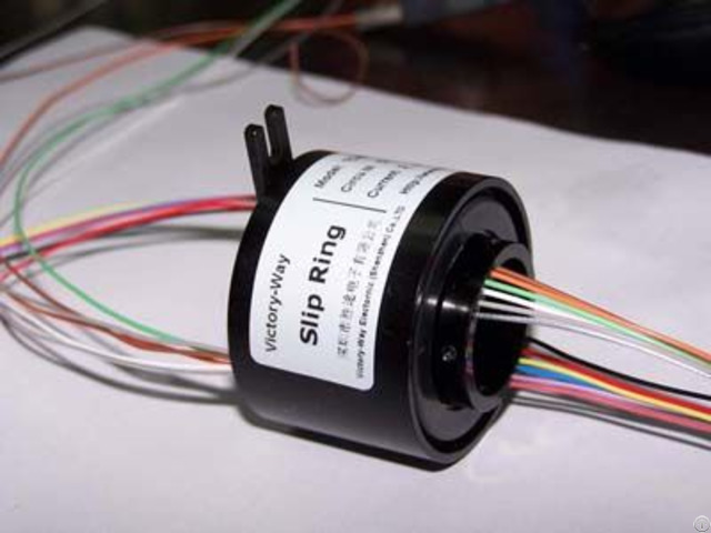 Mini Through Holes Slip Ring Vsr Tc20 12 For Rotary Tables Robots Exhibit Equipment