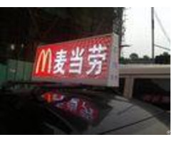 Rgb Video Taxi Top Led Display Advertising Light Box With 120 Degree Viewing Angle