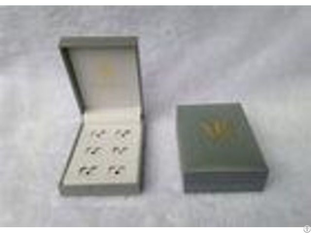 Leather Cardboard Velvet Cufflink Gift Boxes For Packing Embossed Logo