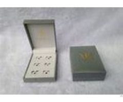 Leather Cardboard Velvet Cufflink Gift Boxes For Packing Embossed Logo