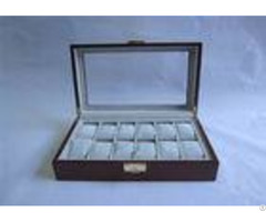 Customized Solid Wooden Watch Boxes With Hinged Lid Retro Style