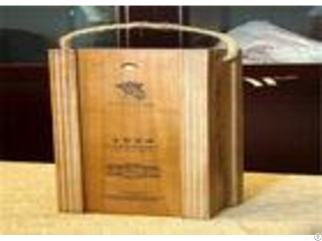 Natural Wooden Wine Packaging Boxes Rectangular For Gifts Matt Lamination Urface