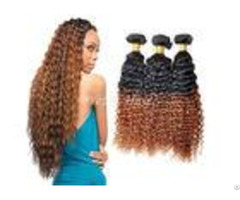 Highlighted Deep Curly Remy Ombre Hair Extensions For Black Women