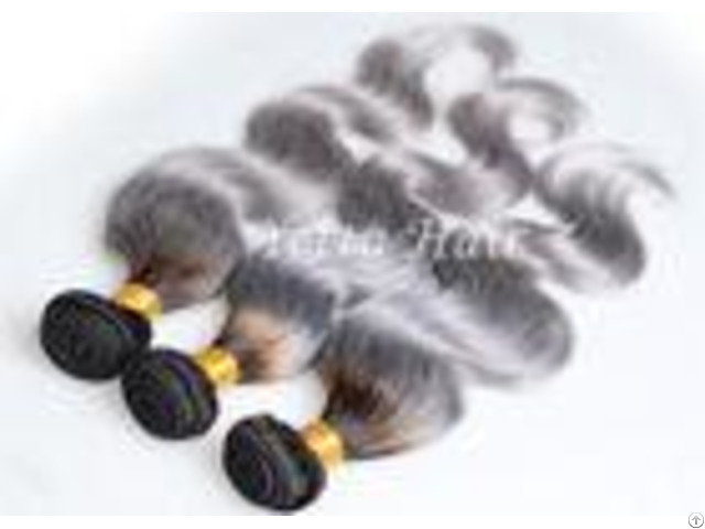 Professional Remy Wet And Wavy Ombre Human Hair Extensions For White Girl