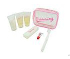 Girls Airline Amenities Kits Waterproof Pvc Bag With Dental Kit And Shower Products