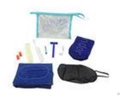 Complete Airplane Travel Amenity Kits Pvc Pouch With Seven Practical Contents