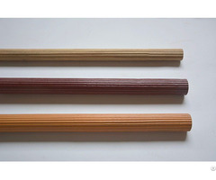 Round Wooden Fluted Curtain Drapery Rod