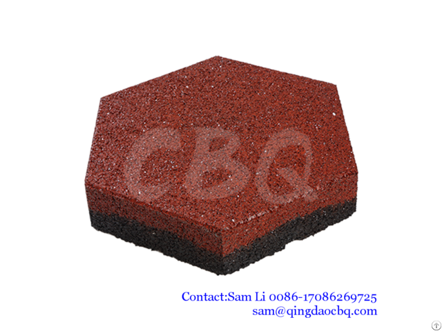 Hexagonal Rubber Tiles Paver Playground Floor Mat