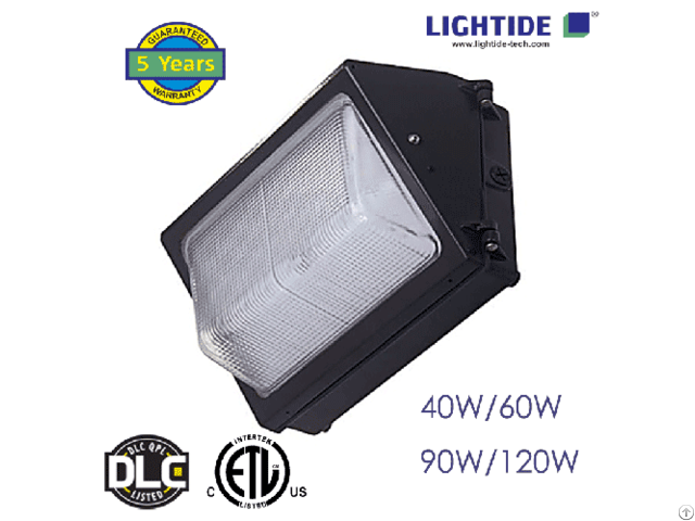 Dlc Premium Semi Cut Off Led Wall Pack Lights Glass Refractor 90w