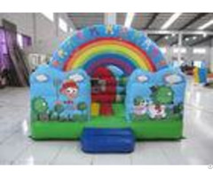 Outdoor Rainbow Farm Kids Inflatable Bounce House 0 55mm Pvc 3 X 2m For Party