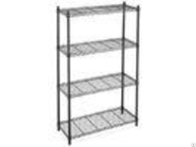 Black Industrial Wire Shelving For Freezer And Cold Room 18 X 24 With 4 Shelves