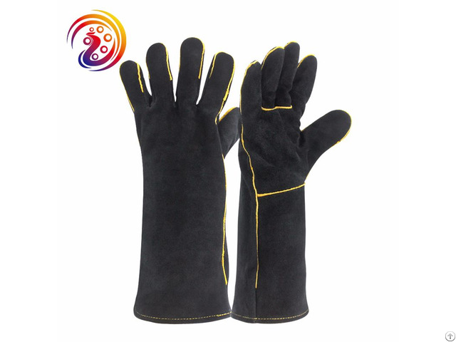 Welding Welders Heat Resistant Cow Split Fireplace Leather Gloves