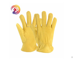 Heavy Duty Industrial Safety Cowhide Wood Cutting Leather Gloves Manufacturers
