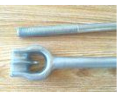 Forged Hot Dip Galvanized Twin Eye Earth Anchor Rod For Power Line Fittings