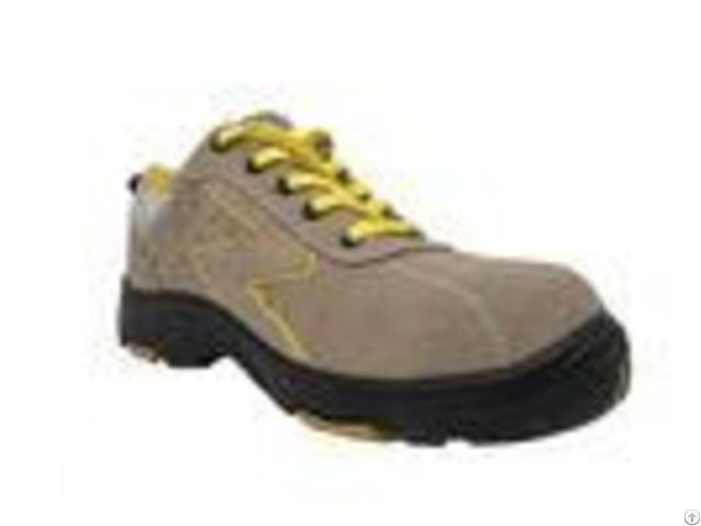 Sandwich Mesh Waterproof Safety Shoes Camel Color Chic Style For Chemical