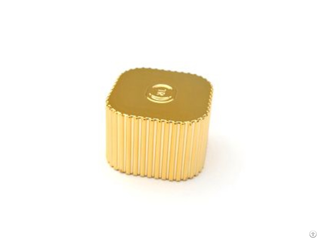Gold Plastic Perfume Cap With Added Weight