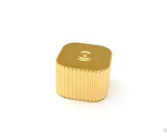 Gold Plastic Perfume Cap With Added Weight