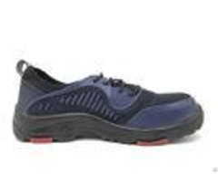 Elastic Band Waterproof Safety Shoes Navy Color Steel Toe Work Boots For Men
