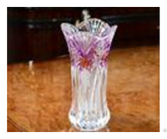 Lead Free Galle Glass Vase Machine Made Diamond Designer House Ktv Hotel
