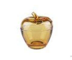 Solid Apple Sugar Glass Candy Jar Bowl Christmas Gift With Machine Pressed