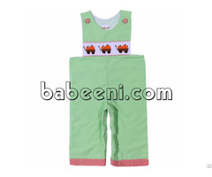 Pumkin Truck Hand Smocked Longall For Boy Bb714