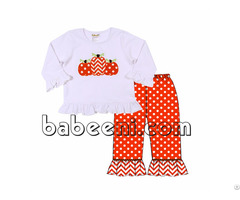 Lovely Pumpkins Applique T Shirt For Girl Bb716